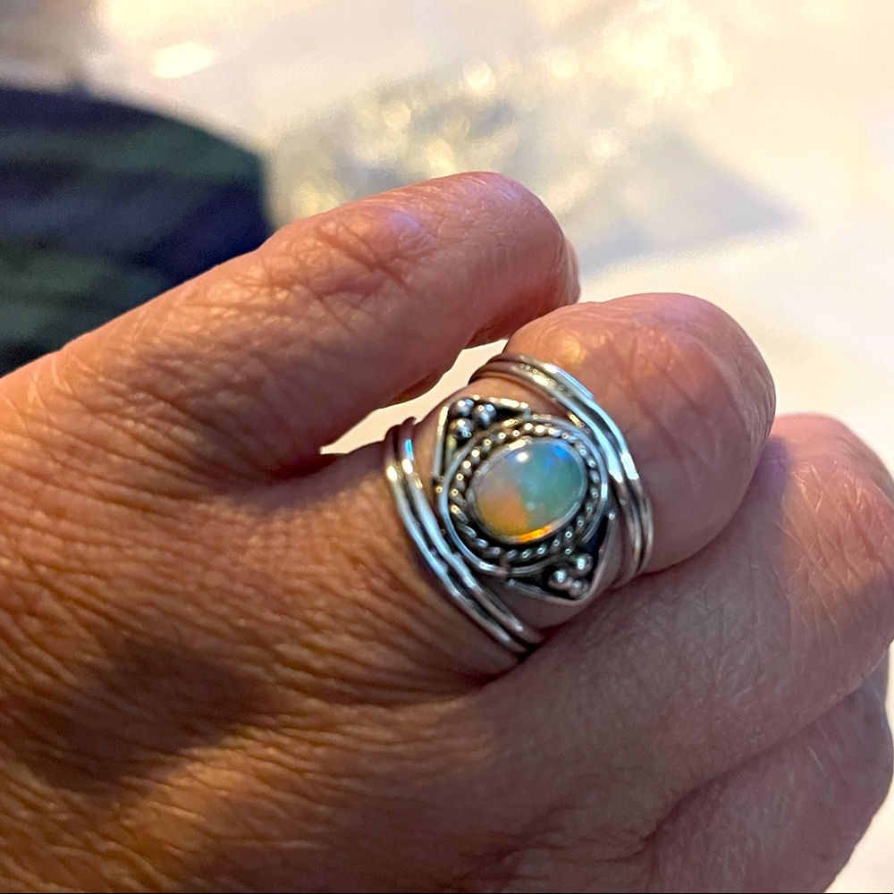 Natural Opal stone. Sterling silver. Various size